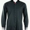 Shirts Cado Long Sleeve Button Down Men's Fashion Shirt - Paisley Pattern Black #139