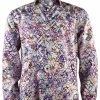 Cado Long Sleeve Button Down Men's Fashion Shirt - Multi ZigZag Pattern Purple #164