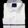 Shirts Cado Long Sleeve Button Down Men's Dress Shirt - Solid Pattern White #180