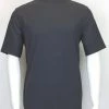 T-Shirts Log In Short Sleeve Mock Neck Men's T-Shirt - Solid Pattern Charcoal #218