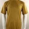 Log In Short Sleeve Mock Neck Men's T-Shirt - Solid Pattern Gold #218 T-Shirts