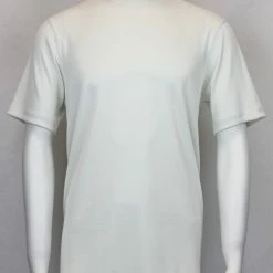 Log In Short Sleeve Mock Neck Men's T-Shirt - Solid Pattern Ivory #218 T-Shirts