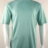 Log In Short Sleeve Mock Neck Men's T-Shirt - Solid Pattern Sea Green #218