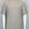 T-Shirts Log In Short Sleeve Mock Neck Men's T-Shirt - Solid Pattern Tan #218