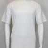 T-Shirts Log In Short Sleeve Mock Neck Men's T-Shirt - Solid Pattern White #218
