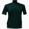 T-Shirts Log In Short Sleeve V Neck Men's T-Shirt - Solid Pattern Emerald Green #219