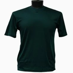 T-Shirts Log In Short Sleeve V Neck Men's T-Shirt - Solid Pattern Emerald Green #219