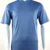 Log In Short Sleeve V Neck Men's T-Shirt - Solid Pattern Blue #219