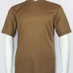T-Shirts Log In Short Sleeve V Neck Men's T-Shirt - Solid Pattern Cappuccino #219