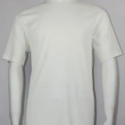 T-Shirts Log In Short Sleeve V Neck Men's T-Shirt - Solid Pattern Ivory #219