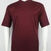 T-Shirts Log In Short Sleeve V Neck Men's T-Shirt - Solid Pattern Plum #219
