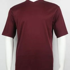 T-Shirts Log In Short Sleeve V Neck Men's T-Shirt - Solid Pattern Plum #219