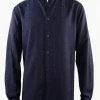Bassiri Long Sleeve Button Down Casual Tone On Tone Men's Shirt - Shadow Geometric Pattern Navy #6005