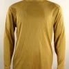 Log In Long Sleeve Mock Neck Men's T-Shirt - Solid Pattern Gold #628 T-Shirts