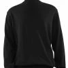 Bassiri Mock Neck Men's Sweater - Solid Pattern Black #630