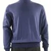 Bassiri Mock Neck Men's Sweater - Solid Pattern Navy #630