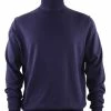 Bassiri Turtle Neck Men's Sweater - Solid Pattern Navy #631