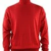 Sweaters Bassiri Turtle Neck Men's Sweater - Solid Pattern Red #631