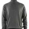 Bassiri Turtle Neck Men's Sweater - Solid Pattern Smoke #631