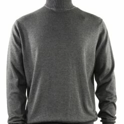 Bassiri Turtle Neck Men's Sweater - Solid Pattern Smoke #631