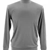 T-Shirts Log In Long Sleeve High Neck Men's T-Shirt - Solid Pattern Grey #632