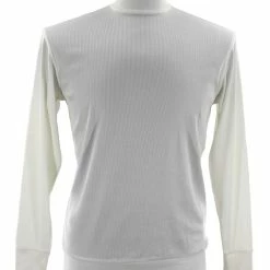Log In Long Sleeve High Neck Men's T-Shirt - Solid Pattern White #632