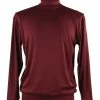 Log In Long Sleeve Turtle Neck Men's T-Shirt - Solid Pattern Plum #633