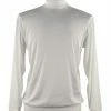 Log In Long Sleeve Turtle Neck Men's T-Shirt - Solid Pattern White #633 T-Shirts