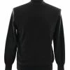Bassiri Mock Neck Men's Sweater - Overall Pattern Black #638 Sweaters