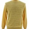 Bassiri Mock Neck Men's Sweater - Overall Pattern Yellow #638