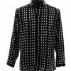 Bassiri Long Sleeve Button Down Casual Printed Men's Shirt - Stripe Pattern Black #6483 Shirts