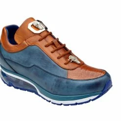 Weekend Menswear Belvedere Sneakers Men's Shoes Blue Safari & Almond - Flash E01 Accessories