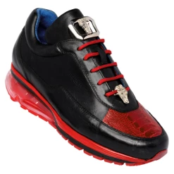 Weekend Menswear Belvedere Sneakers Men's Shoes Black & Red - Flash E01 Accessories