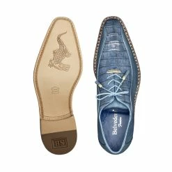 Weekend Menswear Accessories Belvedere Lace Up Men's Shoes Blue Jean - Gabriele B04
