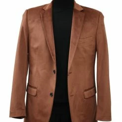 Bassiri Two Button Single Breasted Men's Blazer - Solid Pattern Cognac #J 1042 Blazers