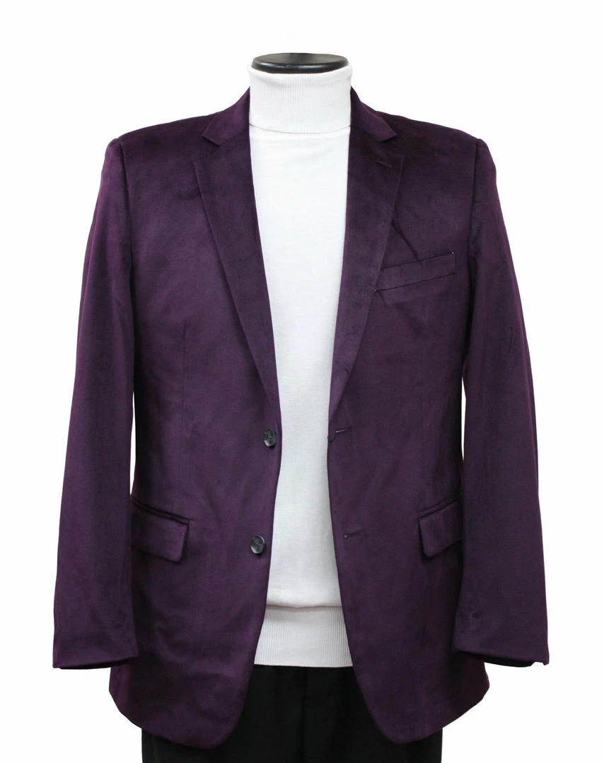 Wholesale ๐ Bassiri Two Button Single Breasted Men's Blazer - Solid Pattern Eggplant #J 1042 โจ 3 Bassiri Two Button Single Breasted Men's Blazer - Solid Pattern Eggplant #J 1042