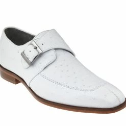 Weekend Menswear Belvedere Buckle Strap Men's Shoes White - Josh 114011