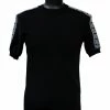 Bassiri Men's Round Neck Short Sleeve Sweater - Greek Key Pattern Black #Q 132