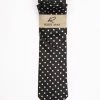 Rossi Man Men's Ties With Pocket Round Polka Dot Pattern Black - RMR662-3
