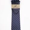 Rossi Man Men's Ties With Pocket Round Polka Dot Pattern Navy - RMR662-8