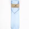 Rossi Man Men's Ties With Pocket Round Solid Pattern Sky Blue - RMR665-7 Accessories