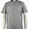 Sangi Short Sleeve Button Down Casual Printed Men's Shirt - Circle Pattern White #S 2046