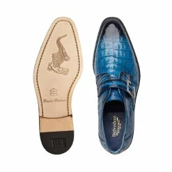 Weekend Menswear Belvedere Buckle Strap Men's Shoes Ocean Blue - Spencer N05