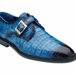 Weekend Menswear Belvedere Buckle Strap Men's Shoes Ocean Blue - Spencer N05