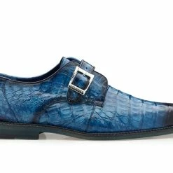 Weekend Menswear Belvedere Buckle Strap Men's Shoes Ocean Blue - Spencer N05