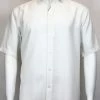 Sangi Short Sleeve Button Down Casual Tone On Tone Men's Shirt - Grid Pattern White #S 3825